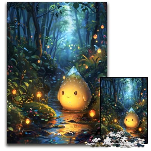 Puzzle mit 1000 Teilen für Erwachsene lächelnder Wassergeist Puzzle Denkspiel für Teenager Familieninteraktion 1000 Teile (38 x 26 cm) von mowenbingpeng