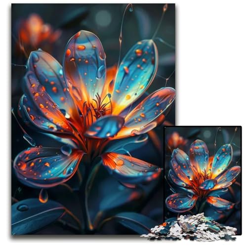Puzzle mit 1000 Teilen für Erwachsene lebendige Blumenfantasie Puzzle Denkspiel für Teenager Familieninteraktion 1000 Teile (38 x 26 cm) von mowenbingpeng