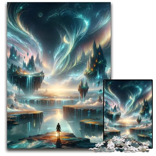 Puzzle mit 1000 Teilen für Erwachsene schwimmende Inseln Puzzle Denkspiel für Teenager Familieninteraktion 1000 Teile (75 x 50 cm) von mowenbingpeng