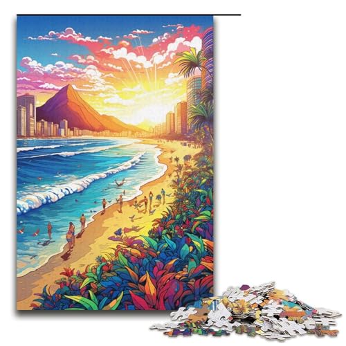 Puzzles 1000 Teile für Erwachsene Puzzles für Erwachsene 1000-Teile-Puzzle Lernspiele - Farbenfrohe psychedelische Landschaft am Strand von Copacabana Puzzles 1000 Teile für Erwachsene Puzzles für Erwachsene 1000-Teile-Puzzle Lernspiele - Farbenfrohe psychedelische Landschaft am Strand von Copacabana von mowenbingpeng