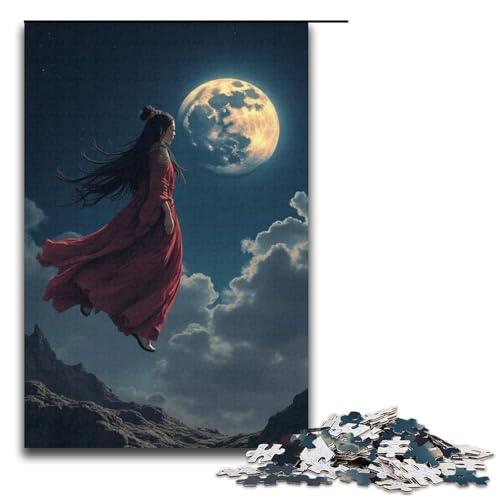 Puzzles 1000 Teile für Erwachsene Puzzles für Erwachsene 1000-teiliges Puzzle Lernspiele - Chang'e fliegt zum Mond von mowenbingpeng