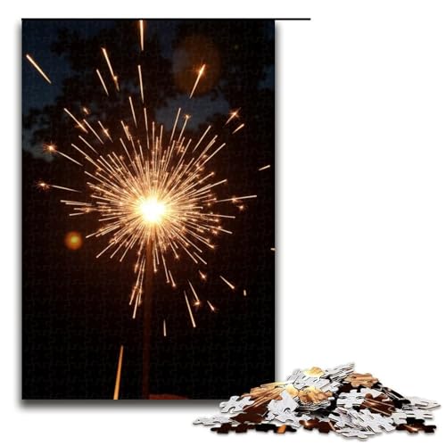 Puzzles 1000 Teile für Erwachsene Puzzles für Erwachsene 1000-teiliges Puzzle Lernspiele - Kleines Feuerwerk von mowenbingpeng