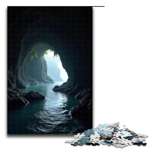 Puzzles 1000 Teile für Erwachsene Puzzles für Erwachsene 1000-teiliges Puzzle Lernspiele-Wasserhöhle von mowenbingpeng