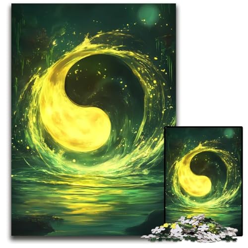 Puzzles für Erwachsene 1000 Stück YinYangMond Puzzles für Erwachsene Geburtstage und Feiertage 1000 Teile (38 x 26 cm) von mowenbingpeng