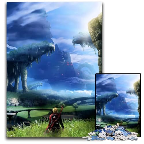 Puzzles für Erwachsene 1000 XenobladeHolzpuzzles für Erwachsene für Heimdekoration Gehirntraining 1000 Teile (75 x 50 cm) von mowenbingpeng