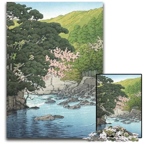 Puzzles für Erwachsene 1000 Yugashima Izu im Frühling. Puzzles für Erwachsene. Ideal für Teenager und Sammler. Reisegeschenk. Familienaktivität. 1000 Teile (75 x 50 cm). von mowenbingpeng