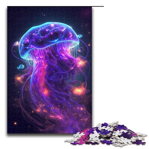 Puzzles für Erwachsene mit 1000 Teilen, Neon-Quallenmuster, zum Zusammenbauen, helfen dem Gehirn, süchtig machendes Spielzeug zur Förderung der Geduld, 1000 Teile Puzzles für Erwachsene mit 1000 Teilen, Neon-Quallenmuster, zum Zusammenbauen, helfen dem Gehirn, süchtig machendes Spielzeug zur Förderung der Geduld, 1000 Teile von mowenbingpeng