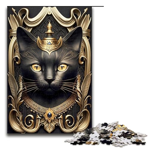Queen Cat Golden Art Deco 1000-teiliges Puzzle für Erwachsene, Puzzle als Geschenk, geeignet für und Teenager ab 14 Jahren, 1000 Teile Queen Cat Golden Art Deco 1000-teiliges Puzzle für Erwachsene, Puzzle als Geschenk, geeignet für und Teenager ab 14 Jahren, 1000 Teile von mowenbingpeng