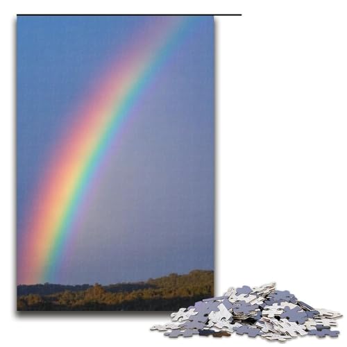 Regenbogen am Himmel Holzpuzzle für Erwachsene Holzpuzzle 1000 Teile kreatives Geschenk für Jugendliche und Erwachsene von mowenbingpeng