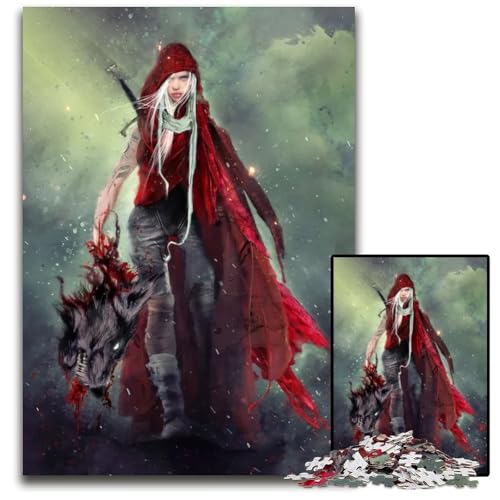 RotkäppchenPuzzle 1000 Teile für Erwachsene Holzpuzzle für Teenager ideales Geburtstags 1000 Teile (75 x 50 cm) von mowenbingpeng