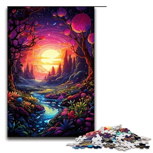 Traumlandschaft 1000-teiliges Puzzle für Erwachsene Puzzle zum Verschenken geeignet für Teenager ab 14 Jahren 1000 Teile (75 x 50 cm) von mowenbingpeng