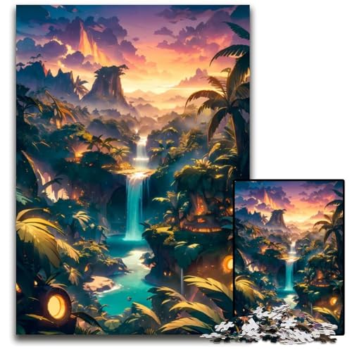 Tropische EuphoriePuzzles 1000 Teile für Erwachsene Papierpuzzle Weihnachten Halloween Ostern Neujahr 1000 Teile (38 x 26 cm) von mowenbingpeng