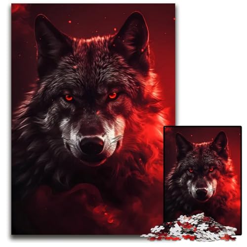 Wolfstiere 1000teiliges Puzzle Holzpuzzle für Erwachsene Geburtstagsgeschenkidee anspruchsvolles Denkspiel 1000 Teile (75 x 50 cm) von mowenbingpeng
