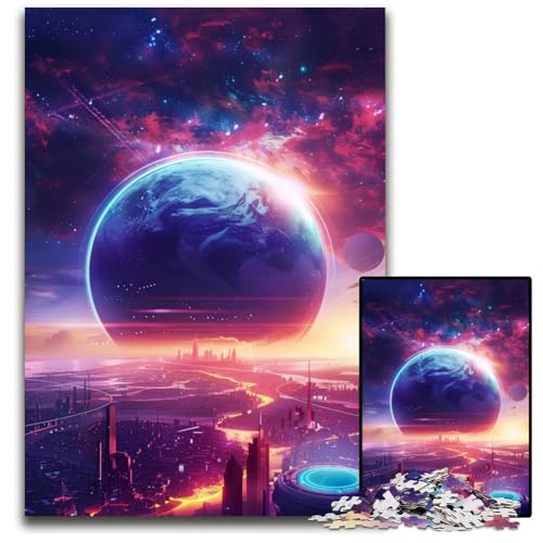 Wunderbares GalaxieWeltraumPuzzle mit 1000 Teilen für Erwachsene. Anspruchsvolles Denkspiel und entspannendes Spielzeug für Teenager. 1000 Teile (75 x 50 cm) von mowenbingpeng