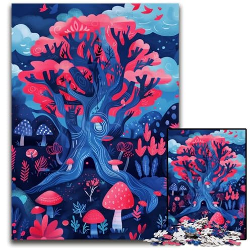 WunderlandBaum 1000teiliges Puzzle Holzpuzzle für Erwachsene Geburtstagsgeschenkidee anspruchsvolles Denkspiel 1000 Teile (75 x 50 cm) von mowenbingpeng