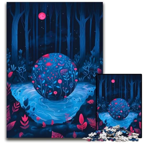 WunderlandWaldPuzzle 1000 Teile für Erwachsene anspruchsvolles Denkspiel entspannendes Spielzeug für Teenager 1000 Teile (38 x 26 cm) von mowenbingpeng