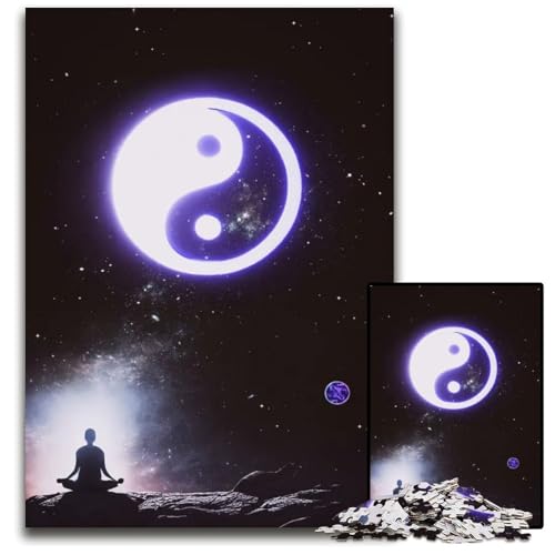 Yin Yang Yoga Zen Energie Puzzle 1000 Teile für Erwachsene Puzzles Herausforderndes Denkspiel Entspannendes Spielzeug für Teenager 1000 PCS (75x50cm) von mowenbingpeng