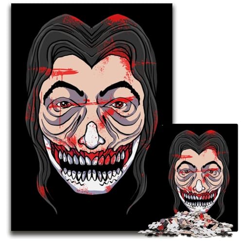 Zombies 1000teiliges Puzzle Holzpuzzle für Erwachsene DIYHeimdekoration Geschenk Denksportspiel 1000 Teile (75 x 50 cm) von mowenbingpeng