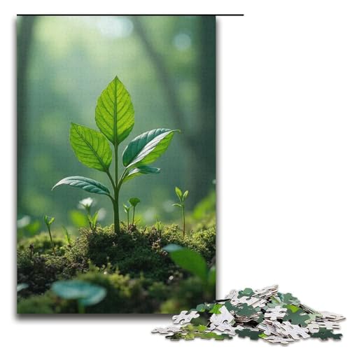 für Erwachsene 1000-teiliges Frühlingsregen nährt die neuen Knospen-Puzzle für Erwachsene schwieriges und herausforderndes Holzpuzzle 1000 Teile (38 x 26 cm) von mowenbingpeng