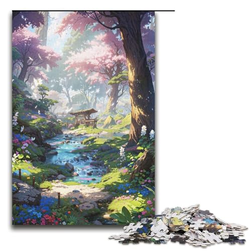 für Erwachsene 1000 teiliges Puzzle Geheimer Eingang schwieriges und herausforderndes Holzpuzzle 1000 Teile (38 x 26 cm) von mowenbingpeng