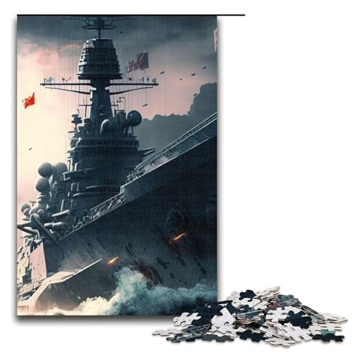 für Erwachsene 1000-teiliges Segel-Schlachtschiff-Puzzle für Erwachsene Holzpuzzle schwierig und herausfordernd 1000 Teile (75 x 50 cm) von mowenbingpeng