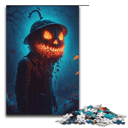 für Erwachsene Kürbismonster 1000-teiliges Papierpuzzle für Erwachsene und Kinder ab 12 Jahren 1000 Teile (38 x 26 cm) von mowenbingpeng
