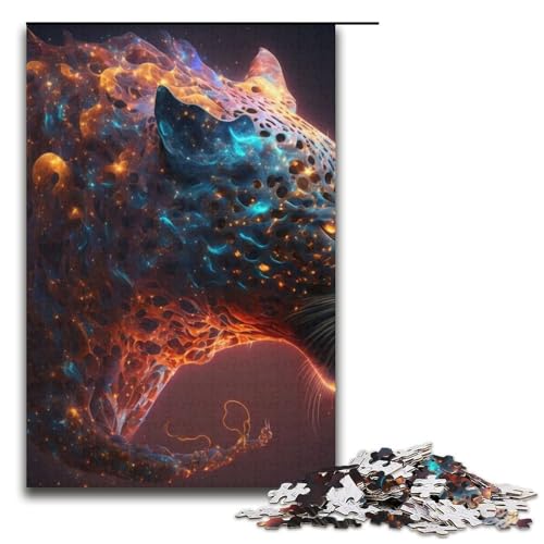 für Erwachsene Puzzle „Panther“ 1000 Teile Papierpuzzle für Erwachsene und Kinder ab 12 Jahren 1000 Teile (38 x 26 cm) von mowenbingpeng