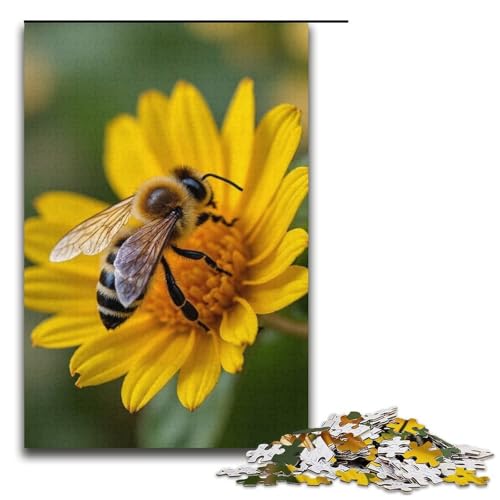 für Erwachsene Puzzle Biene 1000 Teile Holzpuzzle für Erwachsene und Kinder ab 12 Jahren 1000 Teile (38 x 26 cm) von mowenbingpeng
