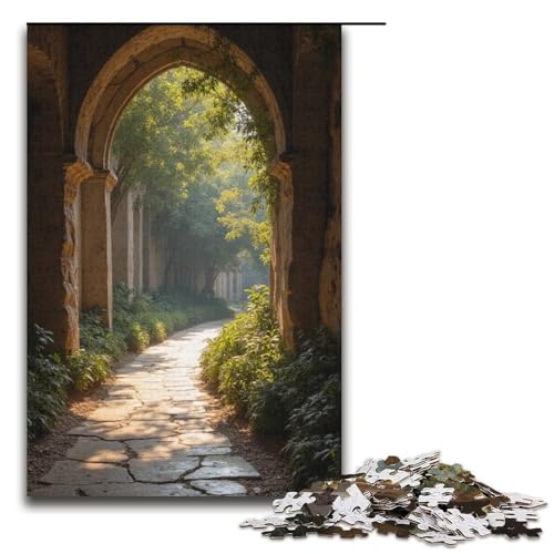 für Erwachsene Puzzle Der gewundene Korridor 1000-teiliges Holzpuzzle für Erwachsene und Kinder ab 12 Jahren 1000 Teile (38 x 26 cm) von mowenbingpeng