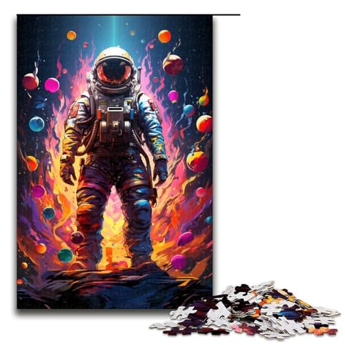 für Erwachsene Puzzle Fantasy Astronaut 1000-teiliges Holzpuzzle für Erwachsene und Kinder ab 12 Jahren 1000 PCS (75 x 50 cm) von mowenbingpeng