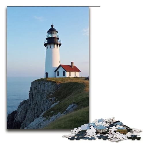 für Erwachsene Puzzle Leuchtturm 1000 Teile Holzpuzzle für Erwachsene und Kinder ab 12 Jahren 1000 PCS (75x50cm) von mowenbingpeng