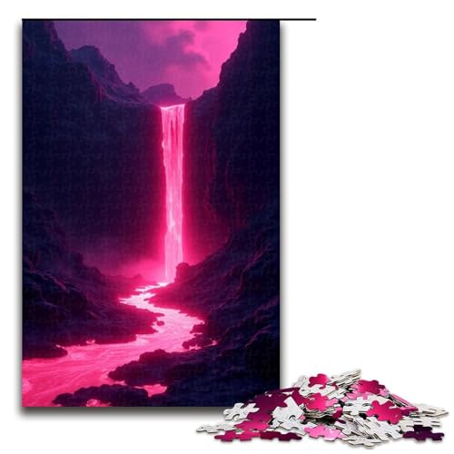 für Erwachsene Puzzle Magma 1000-teiliges Holzpuzzle für Erwachsene und Kinder ab 12 Jahren 1000 Teile (75 x 50 cm) von mowenbingpeng
