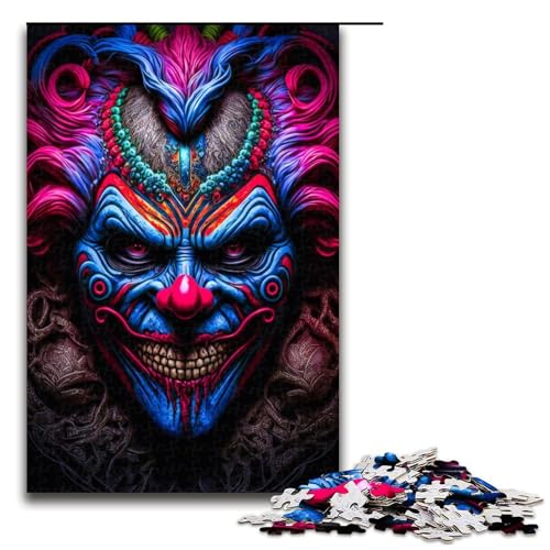 für Erwachsene Puzzle Psycho Clown 1000 Teile Holzpuzzle für Erwachsene und Kinder ab 12 Jahren 1000 PCS für Erwachsene Puzzle Psycho Clown 1000 Teile Holzpuzzle für Erwachsene und Kinder ab 12 Jahren 1000 PCS von mowenbingpeng
