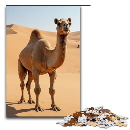 für Erwachsene Puzzle Sandkamel 1000-teiliges Holzpuzzle für Erwachsene und Kinder ab 12 Jahren 1000 PCS (75 x 50 cm) von mowenbingpeng