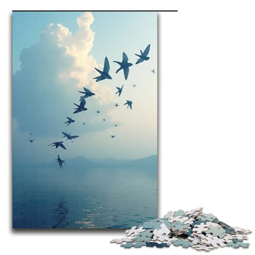 für Erwachsene Puzzle Schwalbe 1000 Teile Holzpuzzle für Erwachsene und Kinder ab 12 Jahren 1000 PCS (75x50cm) von mowenbingpeng