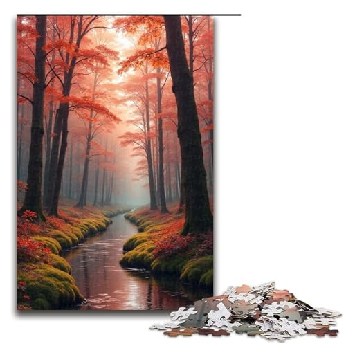 für Erwachsene Puzzle Wald 1000 Teile Holzpuzzle für Erwachsene und Kinder ab 12 Jahren 1000 PCS (75x50cm) von mowenbingpeng
