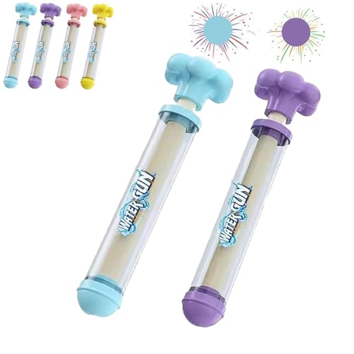 Firework Water Spray Gun - 2/4PCS Fireworks Water Gun, Funny Romantic Firework Water Gun for Family Gatherings, Water Festivals, Pool Parties (Blue+Purple) von moytarcp