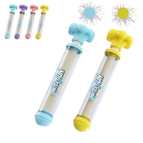 Firework Water Spray Gun - 2/4PCS Fireworks Water Gun, Funny Romantic Firework Water Gun for Family Gatherings, Water Festivals, Pool Parties (Blue+Yellow) von moytarcp