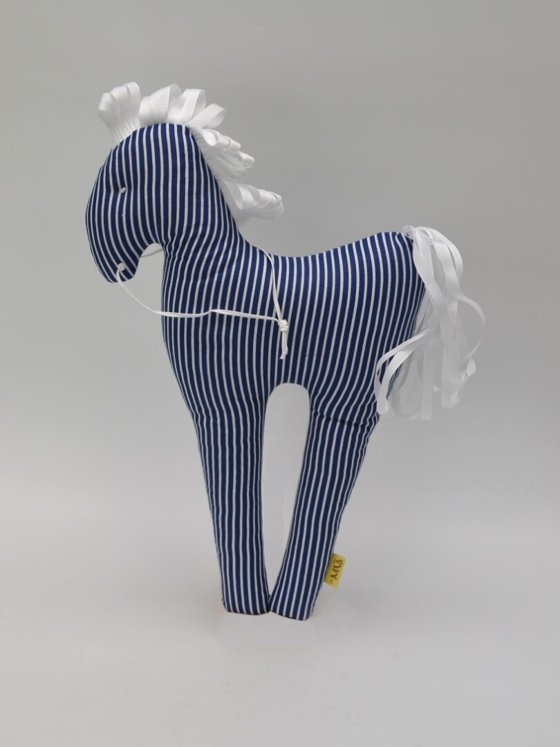 Dekorationsartikel Pferd, gestreift blau, 40cm von munabo