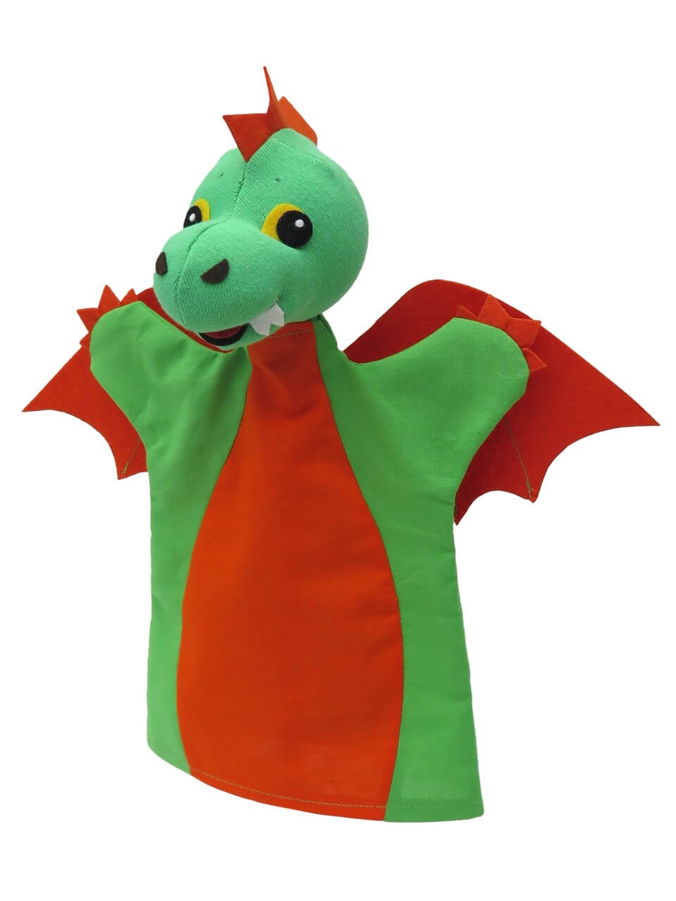 Drachen orange 28cm, Handpuppe von munabo