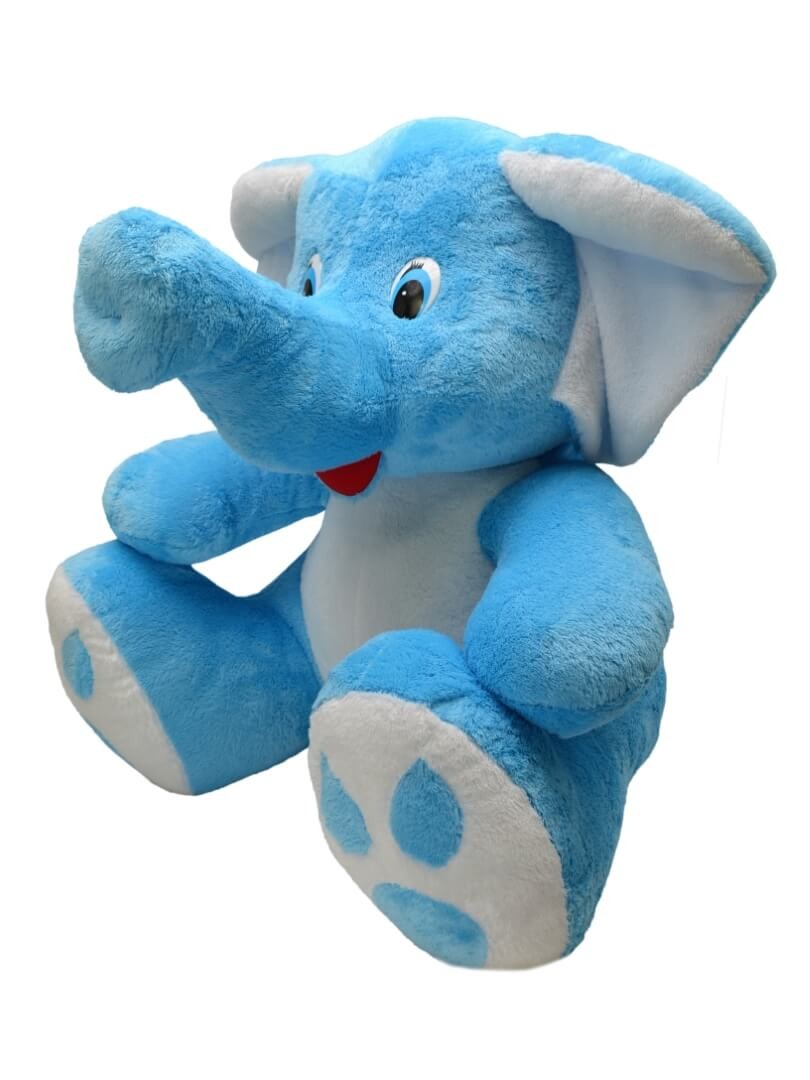Elefant Bimbo 60cm, blau-weiß von munabo