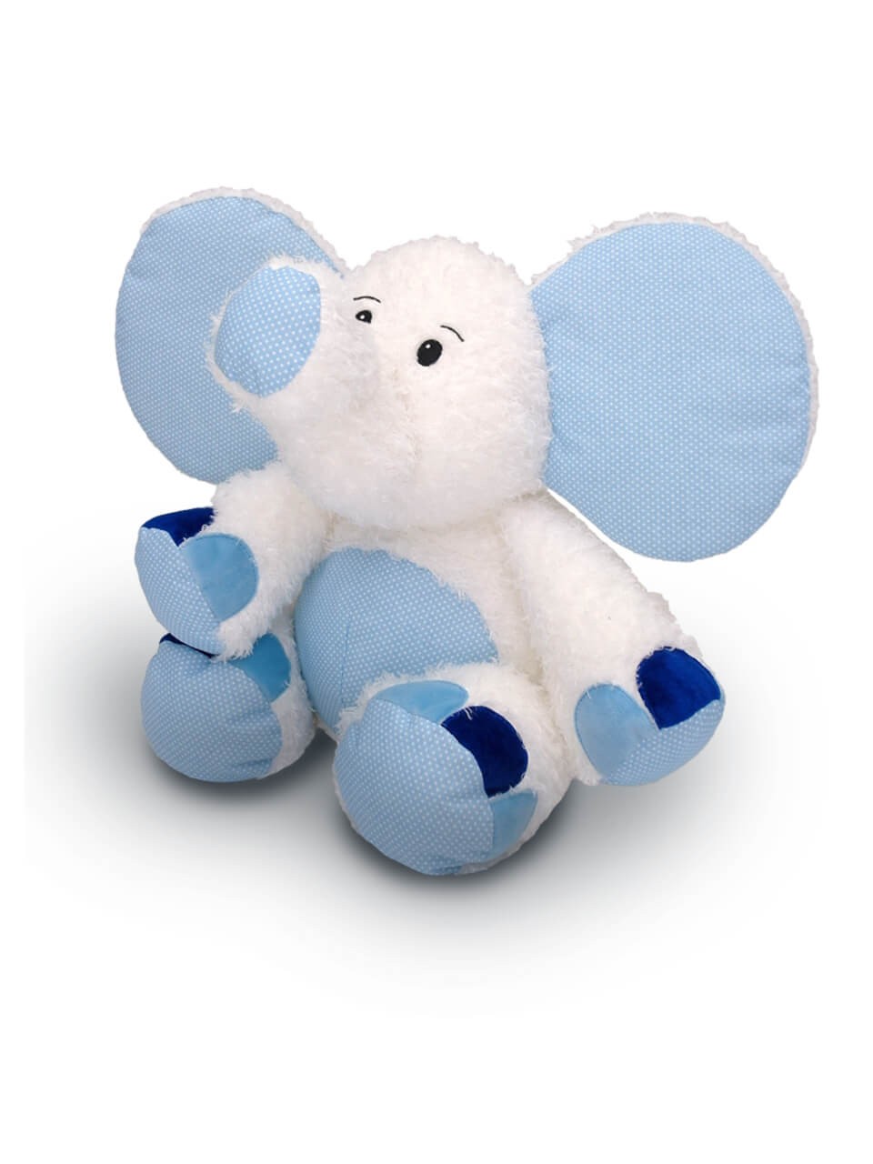 Elefant Valda 45 cm, weiss-blau von munabo