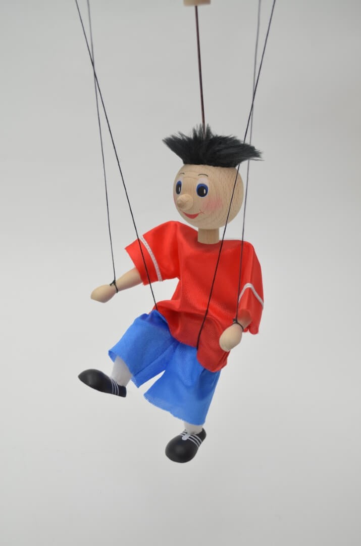 Fußballer 20 cm, Holz-Marionette von munabo
