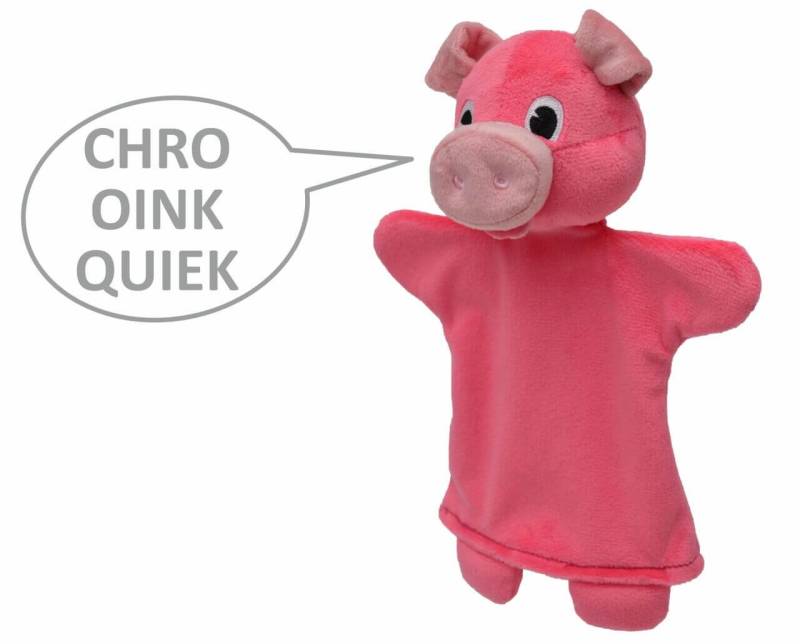 Handpuppe Schweinchen 26 cm, mit Sound und Beinen von munabo