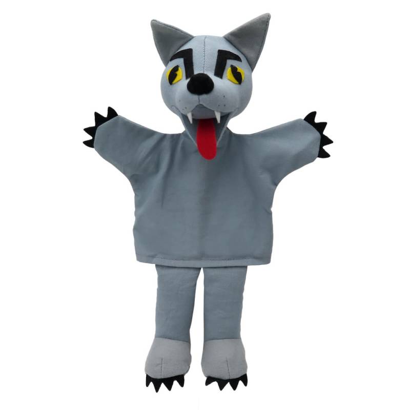 Handpuppe Wolf, mit Beinen, Grösse 30cm von munabo