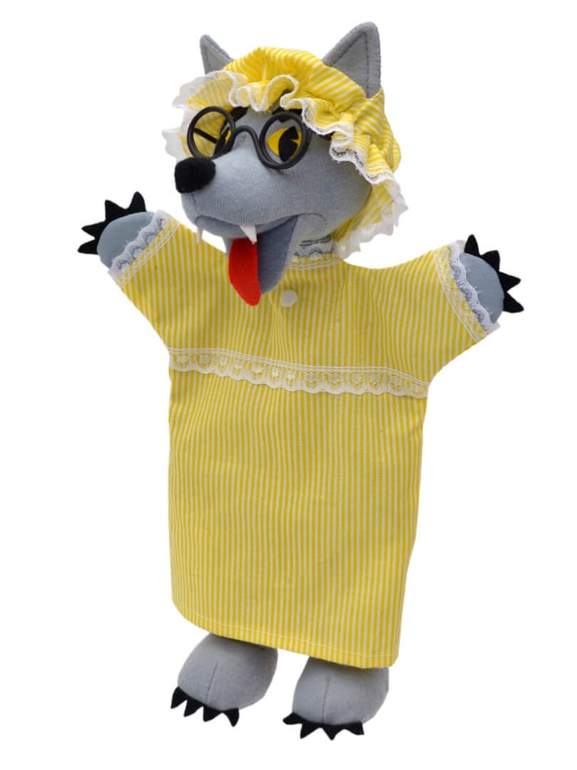 Handpuppe Wolf verkleidet, 30cm von munabo
