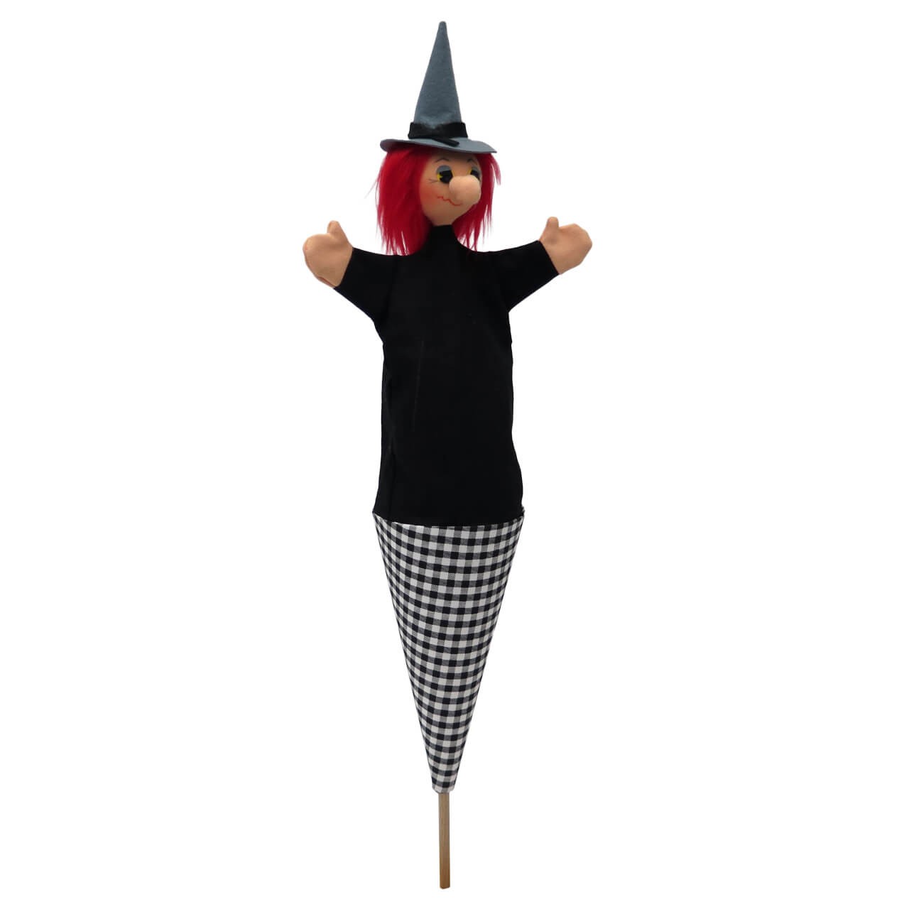 Hexe schwarz 60 cm 3in1, Tütenkasper Hexe schwarz 60 cm 3in1, Tütenkasper von munabo
