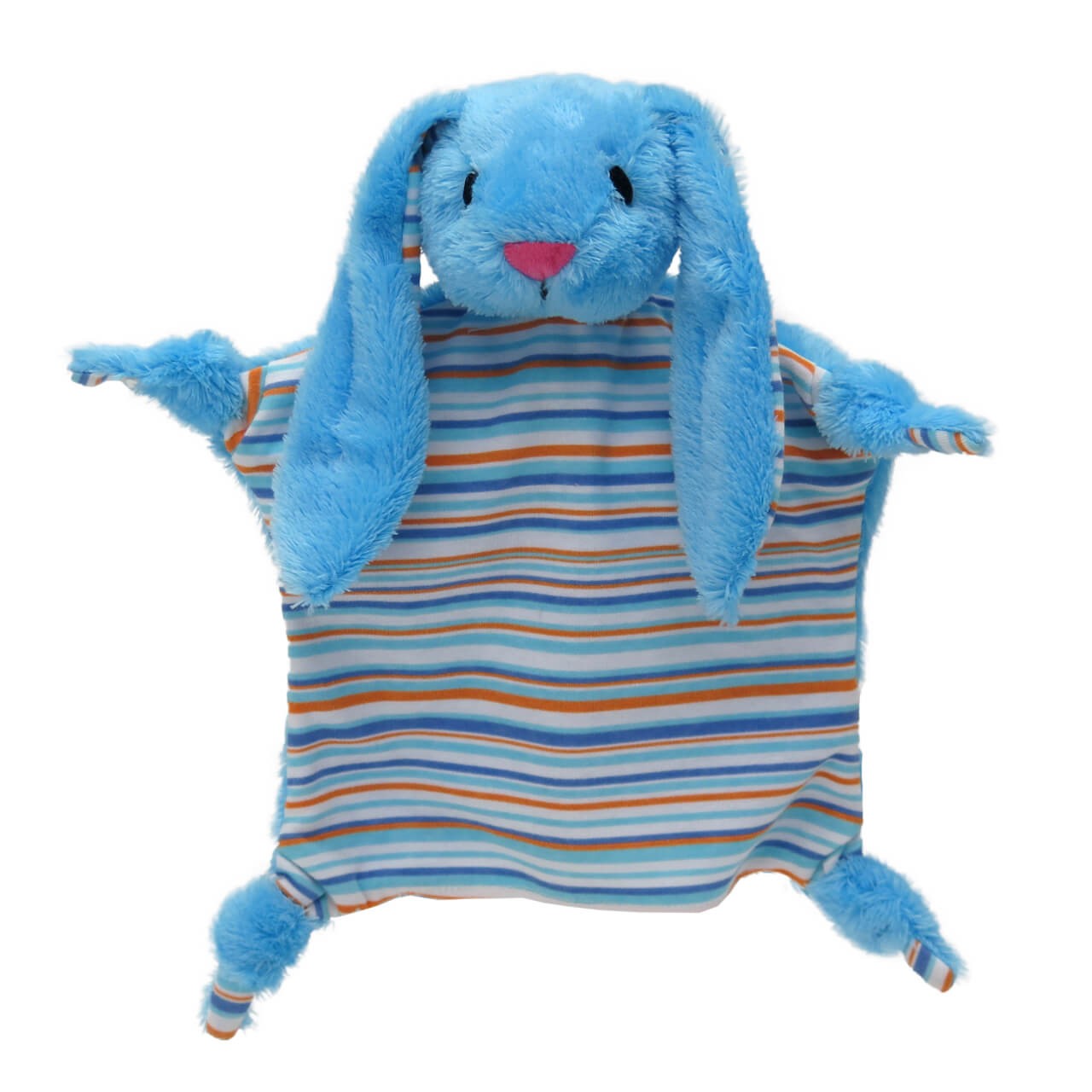 Kaninchen 30cm blau, Schmusehandpuppe Kaninchen 30cm blau, Schmusehandpuppe von munabo