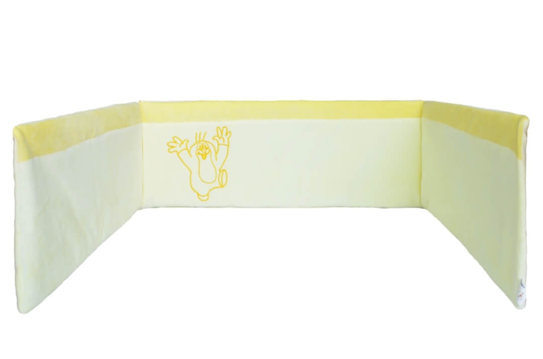 Kinderbettseitenpolster BABY Maulwurf, gelb von munabo