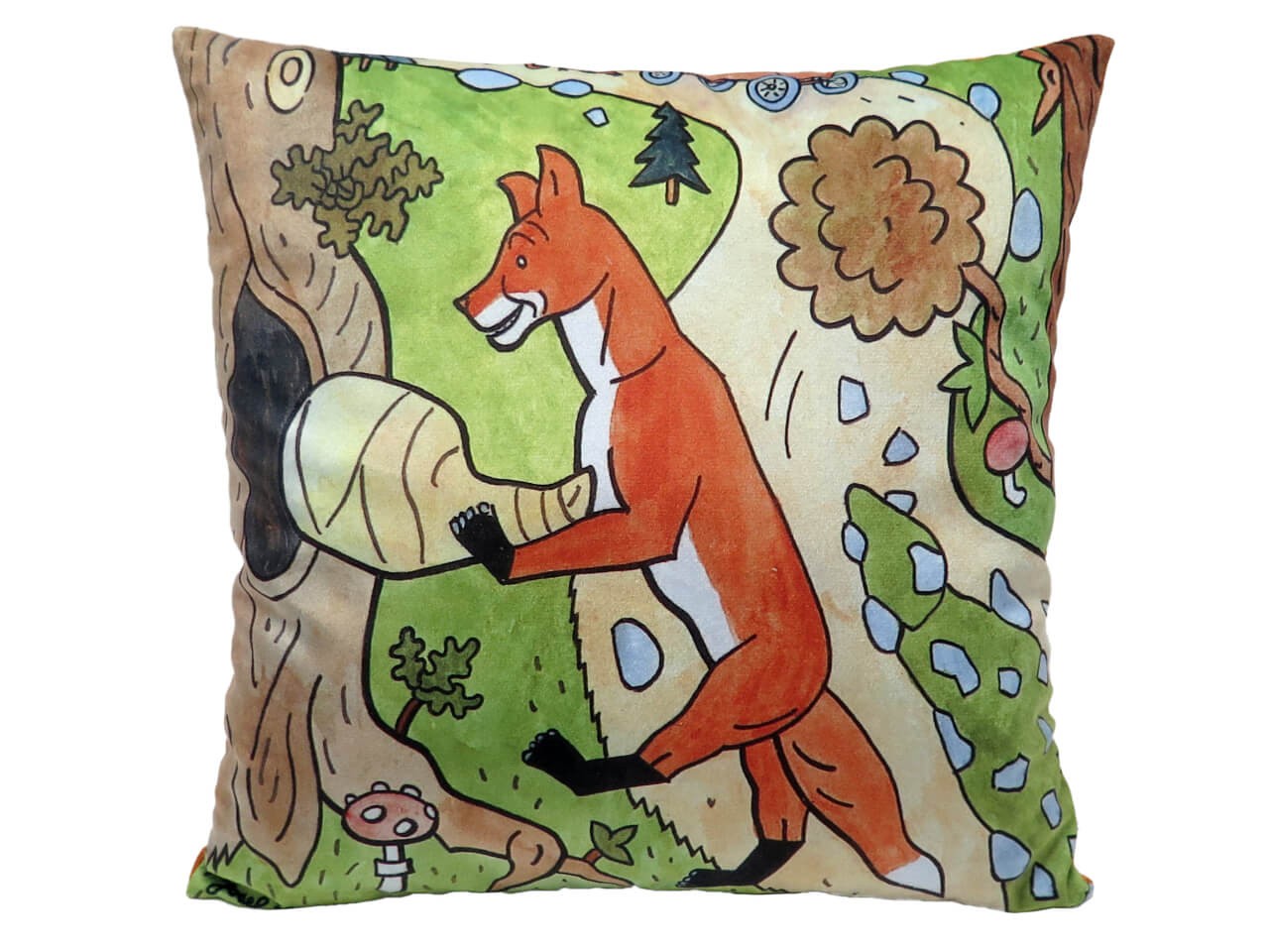 Kissen 30x30 cm, Fuchs und Schinken Kissen 30x30 cm, Fuchs und Schinken von munabo